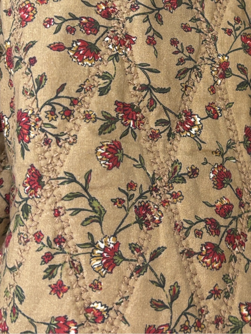 Sezane Paoline Quilted Floral Jacket in Miranda Beige Size 34 NWT - Picture 6 of 8